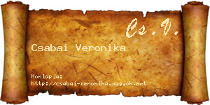 Csabai Veronika névjegykártya