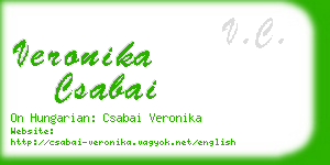 veronika csabai business card